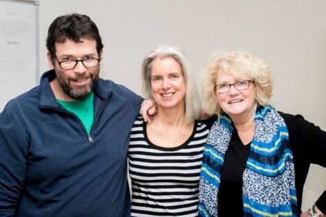 AIC Prof. Patrick Johnson, author Suzanne Strempek Shea and AIC Prof. Mary Ellen Lowney 