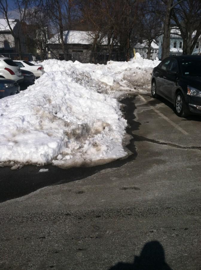 The snow may be pretty, but in great quantities is bound to limit parking spaces.