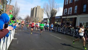 …and they're off! At the Holyoke St. Patrick's Road Race.