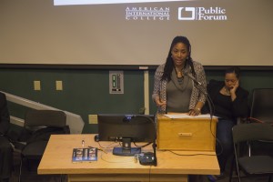 Smith College Professor Dr. Riché Barnes explains details of her research on African-American women and their survival strategies for young black men.