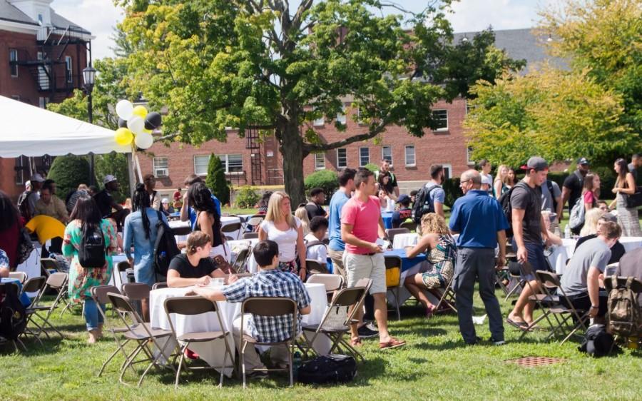 AIC has many ways in which they make the new freshmen feel at home, like this BBQ held during welcome week