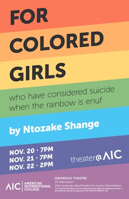 ‘For Colored Girls:’ AIC Theater’s Second Fall Production