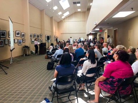 A packed house in the West Wing on Monday, April 18 for the 8th Annual Undergraduate Research Symposium.