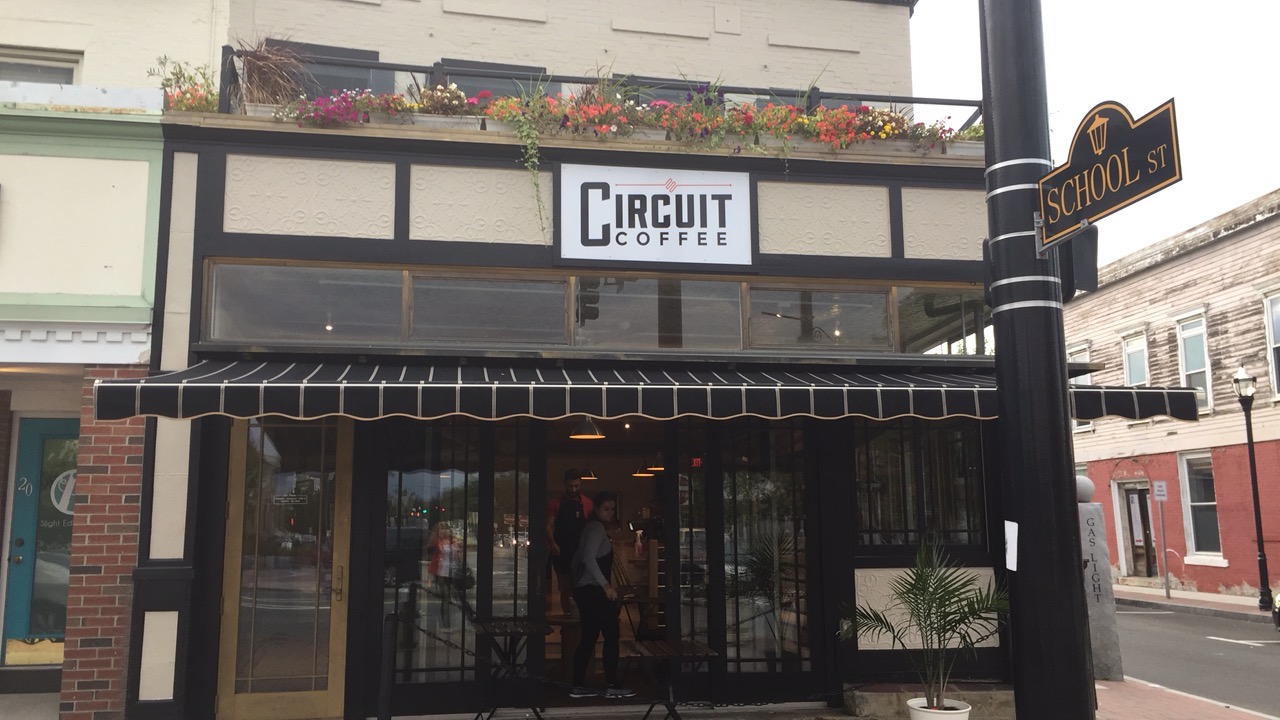 The exterior of the new Circuit Coffee Shop, located in Westfield.