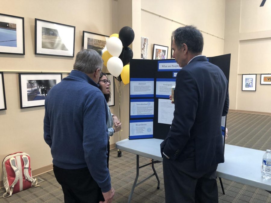 President Maniaci attending the Psychology research symposium