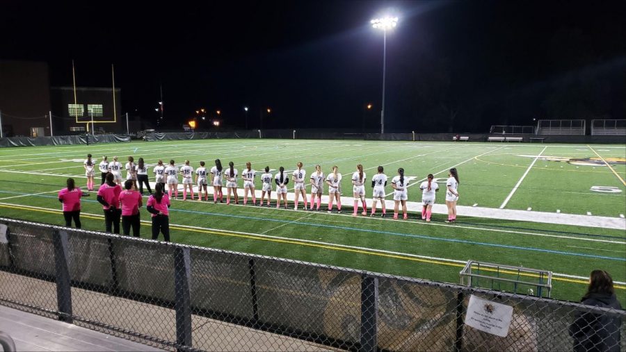 The Yellow Jackets line up on Abdow Field.